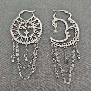 Silver Celestial Earrings